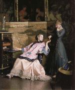 William McGregor Paxton The new necklace painting